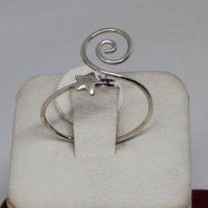 Real .925 Sterling Silver Swirl Star